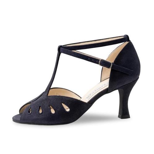 Lindsay Blauw Suede Dames Latin Dansschoenen, Sport en Fitness, Ballet, Verzenden