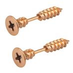 Fako Bijoux® - Oorbellen - Schroef - Schroeven - Rosé, Verzenden, Nieuw