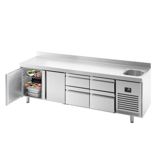 GGM Gastro | Koelwerkbank Premium PLUS - 2452x600mm - met 1, Zakelijke goederen, Horeca | Meubilair en Inrichting, Verzenden
