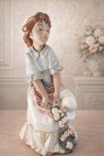 Lladró - Figuur - Lladró – Mädchen mit Hut und Rosen –