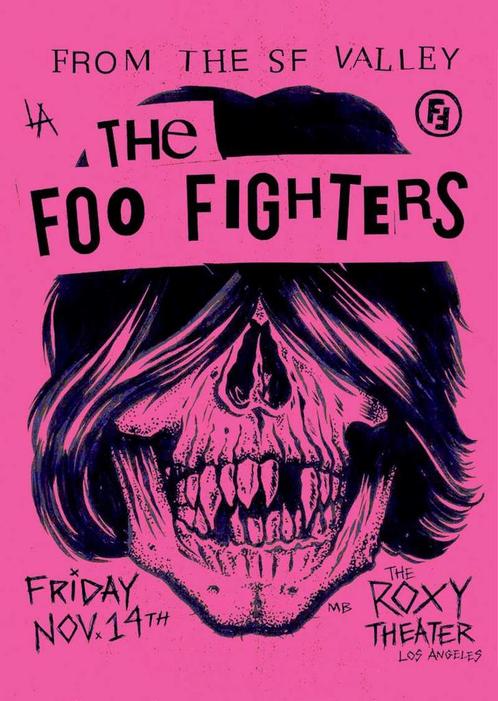 Posters - Poster Foo Fighters - Roxy Theater, Verzamelen, Muziek, Artiesten en Beroemdheden, Zo goed als nieuw, Verzenden