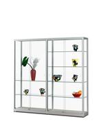 Luxe vitrinekast zilver 200 cm breed, Nieuw in verpakking
