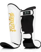 Fairtex Booster FXB Kickboks Scheenbeschermers Wit Goud, Sport en Fitness, Vechtsporten en Zelfverdediging, Maat XL, Ophalen of Verzenden