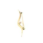 Vintage gouden broche met cultivé parel (vintage broche), Sieraden, Tassen en Uiterlijk, Broches, Gebruikt, Overige kleuren, Ophalen of Verzenden