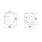 Toiletzitting BWS Flat Softclose met Inox Scharnieren Mat, Ophalen of Verzenden, Nieuw