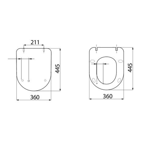 Toiletzitting BWS Flat Softclose met Inox Scharnieren Mat, Doe-het-zelf en Verbouw, Sanitair, Ophalen of Verzenden