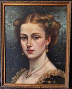 Europese school (XX) - Ritratto di volto femminile, Antiek en Kunst