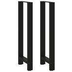 vidaXL Salontafelpoten 2 st 40x(110-111) cm staal zwart, Huis en Inrichting, Tafelonderdelen, Verzenden, Nieuw