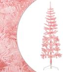 vidaXL Kunstkerstboom half met standaard smal 180 cm roze, Diversen, Kerst, Verzenden, Nieuw