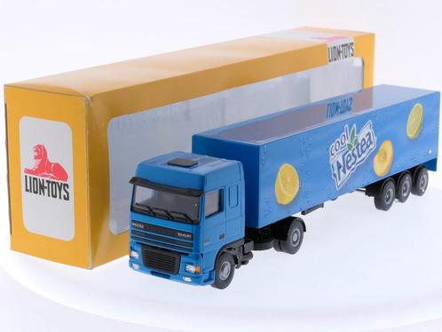 Schaal 1:50 Lion-toys No 36 DAF 95XF trekker met gesloten..., Hobby en Vrije tijd, Modelauto's | 1:50, Gebruikt, Ophalen of Verzenden