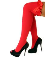 Rode Kniekousen Overknee Sokken Strikjes Rood Sexy Schoolmei, Kleding | Dames, Ophalen of Verzenden, Nieuw, Carnaval