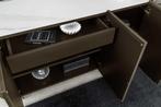Design Dressoir REFLECTION 150cm wit keramiek marmer brons, Huis en Inrichting, Kasten | Dressoirs, Ophalen of Verzenden, Nieuw