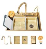 Multifunctionele Gouden Spoelbak 50×45 cm – Luxe Keuken, Verzenden, Nieuw