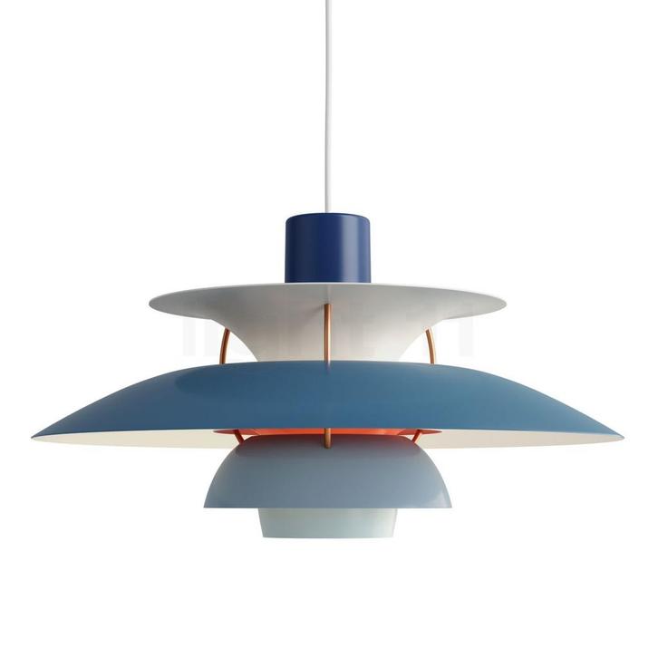 Louis Poulsen PH 5 Hanglamp, blauw (Hanglampen, Verlichting), Huis en Inrichting, Lampen | Hanglampen, Nieuw, Verzenden