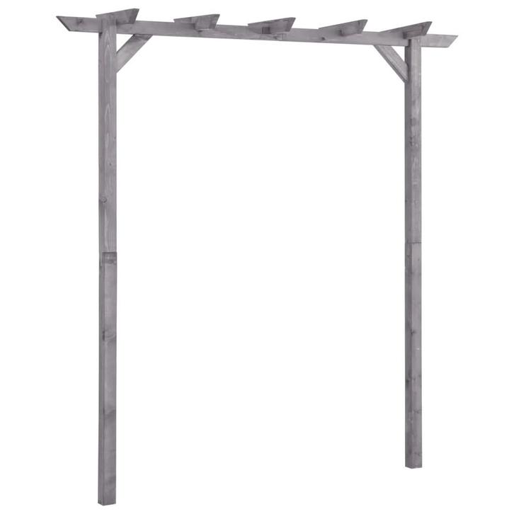 vidaXL Pergola 200x40x205 cm geïmpregneerd grenenhout grijs, Tuin en Terras, Palen, Balken en Planken, Nieuw, Verzenden