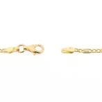 Bicolor gouden Figaro schakel ketting | 58,5 cm, Ophalen of Verzenden, Gebruikt, Overige kleuren, Goud
