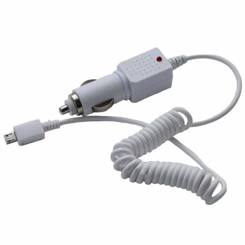 Lifetime Autolader Micro USB - 1 Ampere - 12 Volt- Wit, Auto diversen, Auto-accessoires, Nieuw, Ophalen of Verzenden