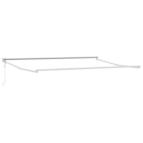 Markies 4x3m Wit Metaal - Schaduwdoek | OP = OP | 40% Kor..., Tuin en Terras, Zonneschermen, 450 cm of meer, Nieuw, Knikarmscherm