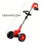 Grastrimmer met accu - Kantenmaaier - Bosmaaier - Rood - GOX, Verzenden, Zo goed als nieuw