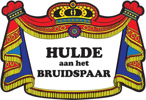 Kroonschilden Hulde Bruidspaar, Hobby en Vrije tijd, Feestartikelen, Nieuw, Verzenden