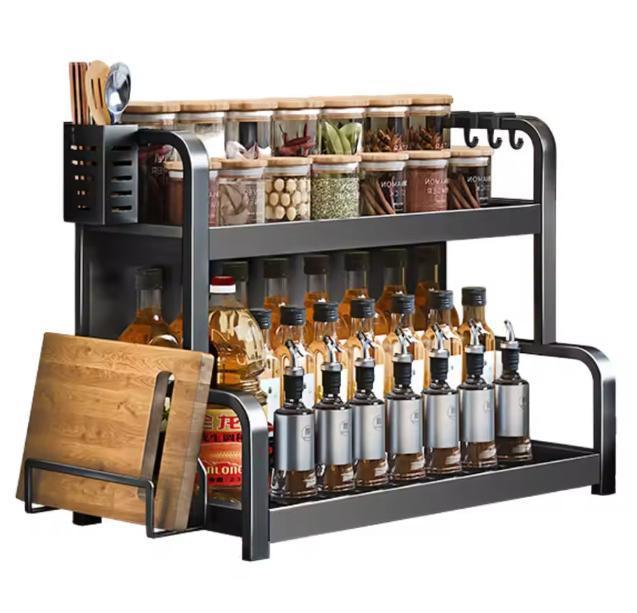 2-Lagen Kruidenrek – Staand Keukenrek met Haken en Houder, Huis en Inrichting, Kasten | Boekenkasten, Nieuw, Verzenden