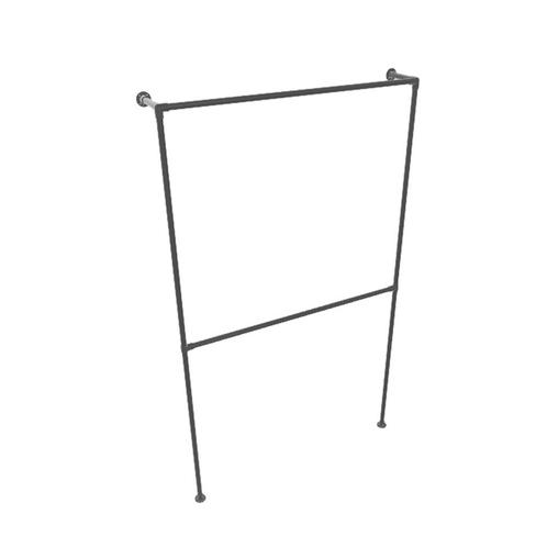 Industrieel Kledingrek Trappes | Zwart 26.9 mm | Vloer/Wand, Kleding | Dames, Kledingrekken, Ophalen of Verzenden