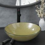 vidaXL Wastafel met kraan en pop-up afvoer gehard glas, Verzenden, Nieuw