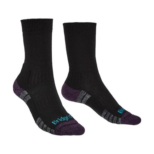 Bridgedale Hike Lightweight Merino Crew  Zwart - Dames (35-3, Sport en Fitness, Bergsport en Wandelen, Kleding, Nieuw, Verzenden
