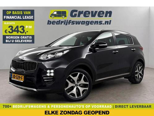 Kia Sportage 1.6 T-GDI GT-Line 177PK Cam LED Trekh Cruise, Auto's, Kia, Handgeschakeld, Benzine, Zwart, E, Verzenden
