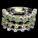 Zonder minimumprijs - Ring Zilver Olivijn - Emerald,, Nieuw