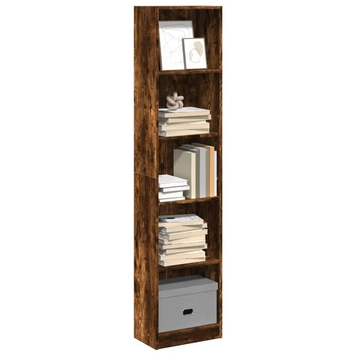 vidaXL Boekenkast 40x24x176 cm bewerkt hout gerookt, Huis en Inrichting, Kasten | Boekenkasten, Nieuw, Overige houtsoorten, Verzenden