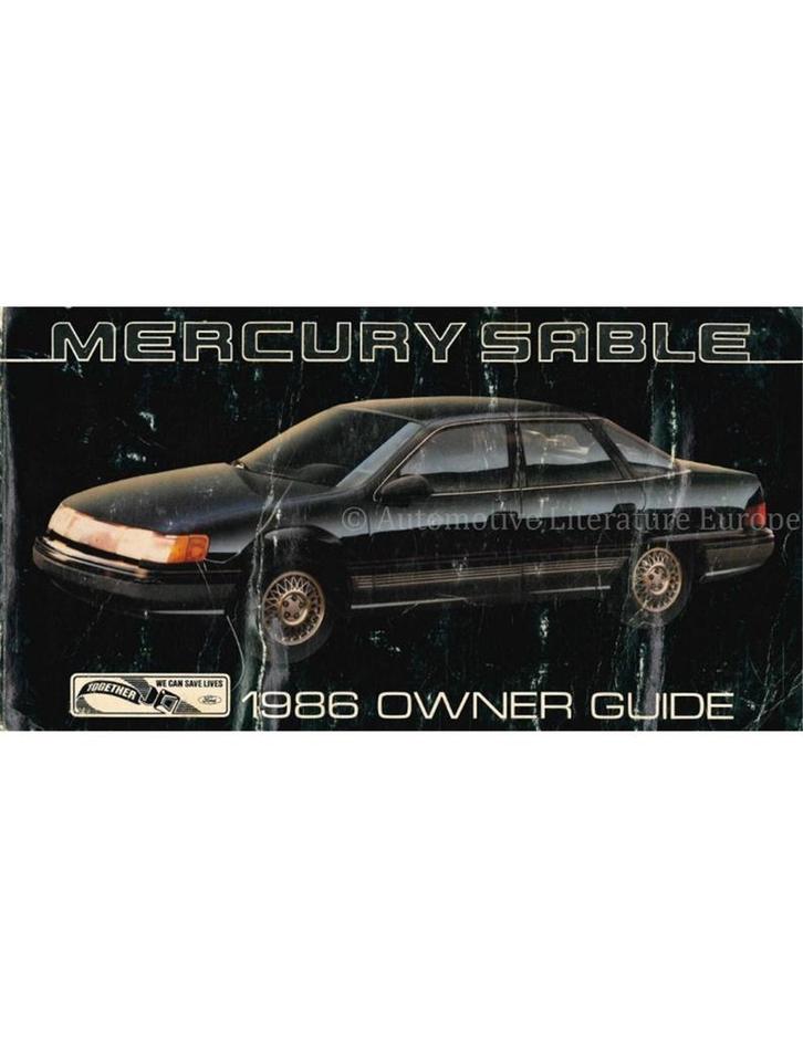 1986 MERCURY SABLE INSTRUCTIEBOEKJE ENGELS (USA), Auto diversen, Handleidingen en Instructieboekjes