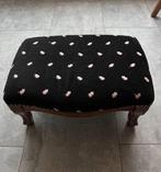 Voetbankje - Hout, Textiel - Franse poef uit de jaren