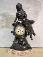 Pendule - L & F Moreau - Albast, Brons - 1850-1900, Antiek en Kunst, Antiek | Klokken