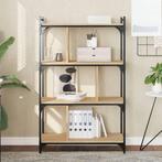 vidaXL Boekenkast 4-laags 76x32x123 cm bewerkt hout sonoma, Huis en Inrichting, Kasten | Boekenkasten, Verzenden, Nieuw, Overige houtsoorten
