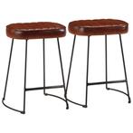 vidaXL Barkrukken 2 st 40x29,5x53 cm donkerbruin, Huis en Inrichting, Barkrukken, Verzenden, Nieuw