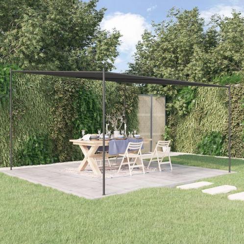 vidaXL Prieel 4x4 m 180 g/m² stof en staal antracietkleurig, Tuin en Terras, Partytenten, Nieuw, Verzenden