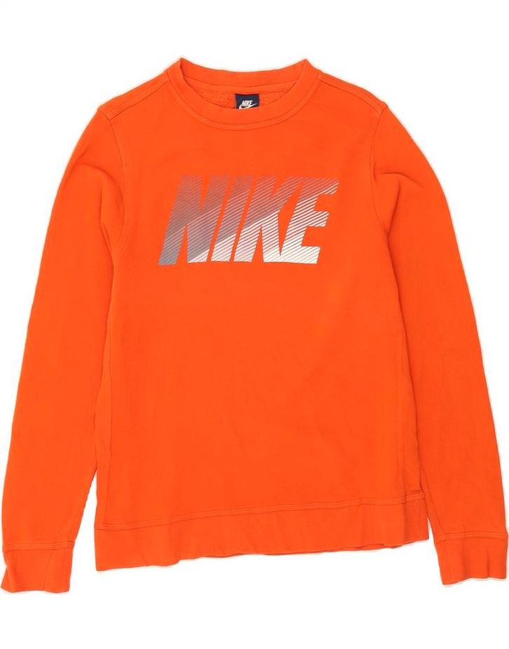 NIKE Boys Graphic Sweatshirt Jumper 13-14 Years XL Orange, Kleding | Heren, Truien en Vesten, Verzenden
