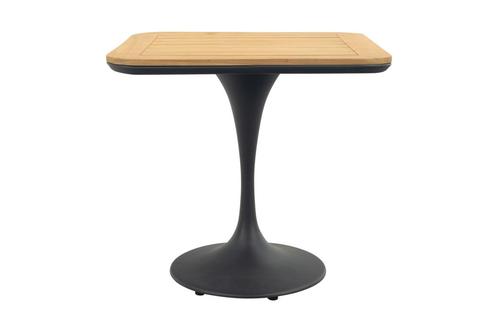 Toscara vierkante bistrotafel 80x80cm. - Teak, Tuin en Terras, Tuintafels, Nieuw, Hout, Rond, Verzenden