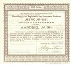 Mij. tot Explotatie  van Onroerende Goederen MERCURIUS-1896, Ophalen of Verzenden, Voor 1920, Aandeel