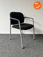 Vergaderstoel - Ahrend 320 - zwarte stoffering - Zilvergrijs, Vergader- of Presentatieruimte, Ophalen of Verzenden, Gebruikt, Stoel
