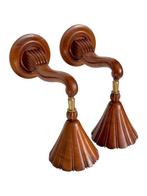 Wandkandelaar (2) - Verguld messing - Hout, Antiek en Kunst