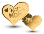 Hartvormige Gouden Munt – Best Mom, Verzenden