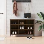 vidaXL Schoenenkast 100x35x70 cm bewerkt hout bruin, Verzenden, Nieuw