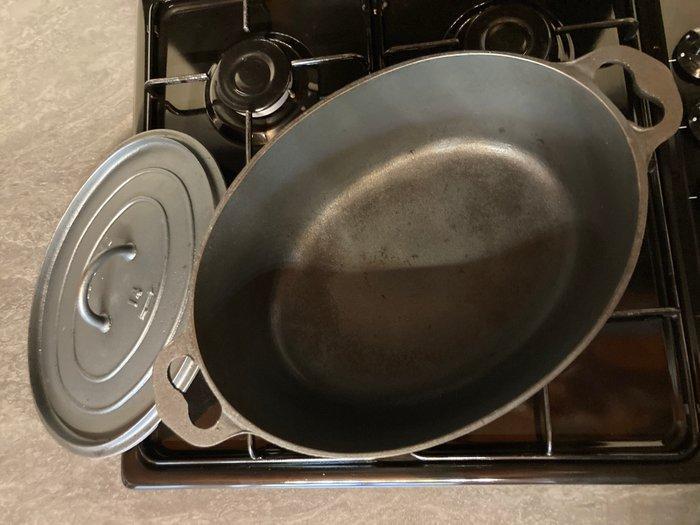 Pied-selle - Braadpan - nr. 14 - bron, Antiek en Kunst, Antiek | Keukenbenodigdheden