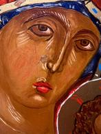 Icoon - Moeder Gods - Hout - GEEN RESERVERING, Antiek en Kunst