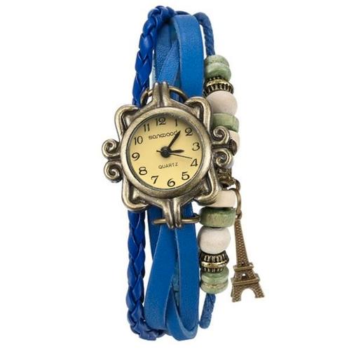 Fako® - Armband Horloge - Eiffeltoren - Blauw, Sieraden, Tassen en Uiterlijk, Horloges | Dames, Verzenden