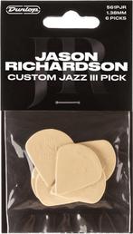 Jim Dunlop Jason Richardson Jazz III plectrum 1.38 mm 6-pack, Ophalen of Verzenden, Nieuw, Elektrische gitaar