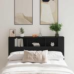 vidaXL Hoofdeinde kas Zwart eiken 160 x 19 x 104.5 cm, Huis en Inrichting, Verzenden, Nieuw, Zwart, Hout