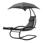 Comfortabele Tuinstoel met Parasol | Retourdeal, Tuin en Terras, Tuinstoelen, Ophalen of Verzenden, Nieuw, Metaal, Verstelbaar